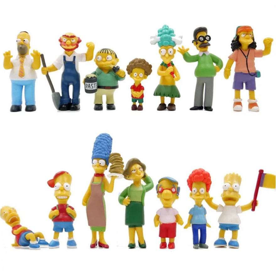 Figure The Simpsons Pajangan Mainan Set Isi 14 Simpson Homer Bart
