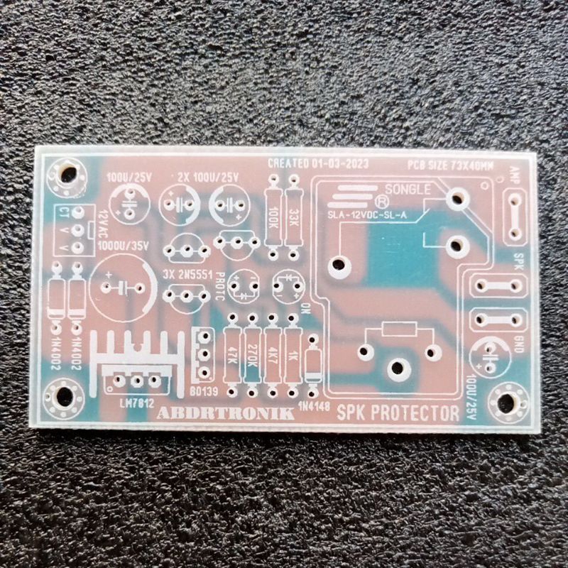 PCB speaker protektor mono FR4