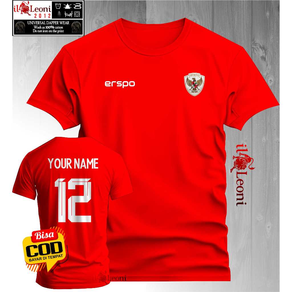 KAOS TIMNAS INDONESIA MODEL JERSEY/KAOS INDONESIA CUSTOME NAMESET