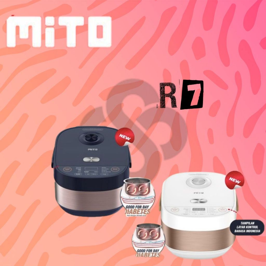 Mito R7 Glow Digital Rice Cooker 2 Liter 8in1 R 7