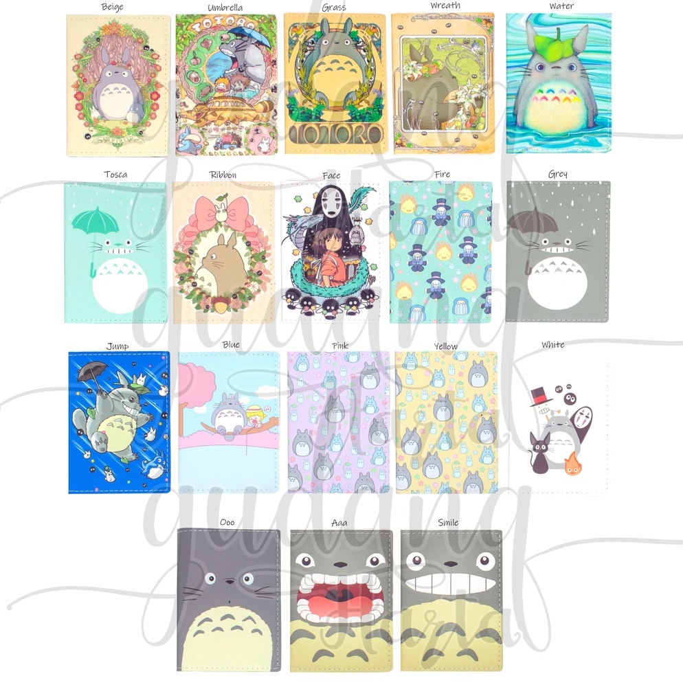 KODE U22E Passport Cover Paspor Case Kulit Karakter Totoro Passport Lucu Unik GH 313314