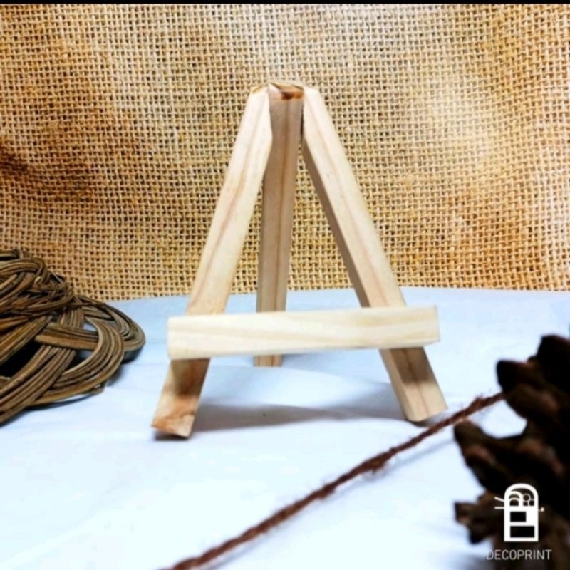 

0Wooden Projects Stand Easel / Stand meja Kayu Jati belanda Penyangga foto Mini ukuran 12x10.5 & 18x12