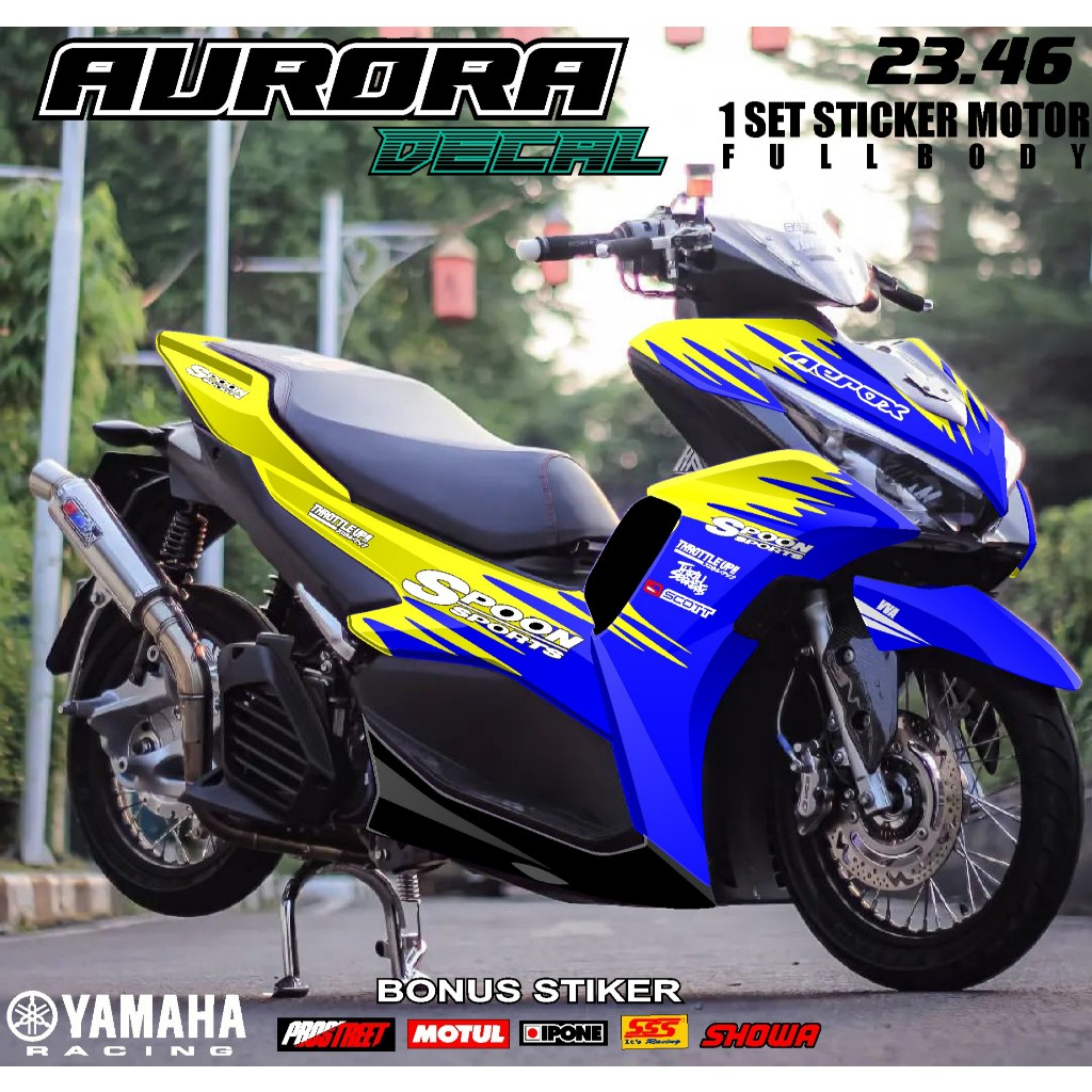 COD Decal Dekal Sticker Stiker Striping Aerox 155 NEW Connected FULL BODY DESIGN SIMPEL WARNA TERBAR