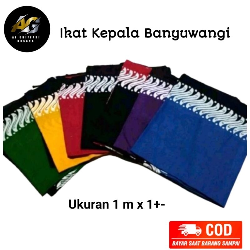 Ikat Kepala Banyuwangi/Udeng Banyuwangi/Ikat Jaranan segi empat & segitiga