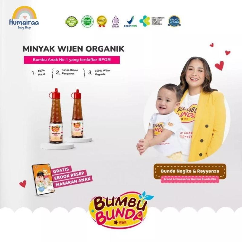 

BUMBU BUNDA MINYAK WIJEN ORGANIK MINYAK MPASI / BB BOOSTER BPOM HALAL 150ml