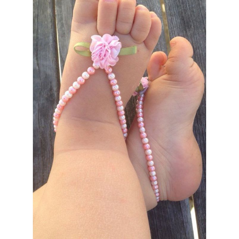 gelang kaki bayi manik manik