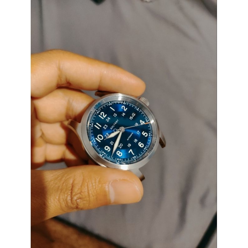 Jam Tangan Baltany field watch s2049 automatic Blue dial