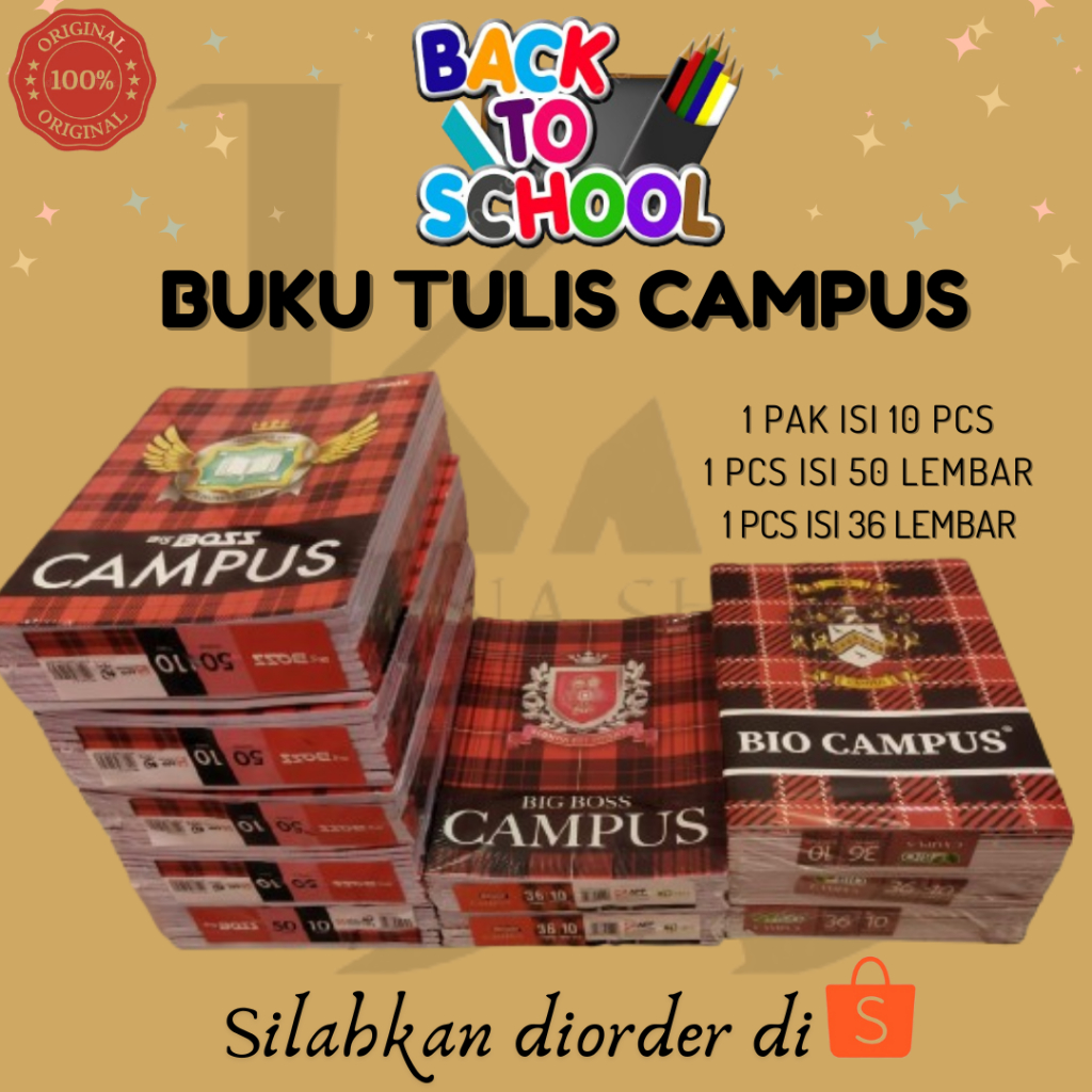 

Buku Tulis Campus isi 36 & 50 lembar