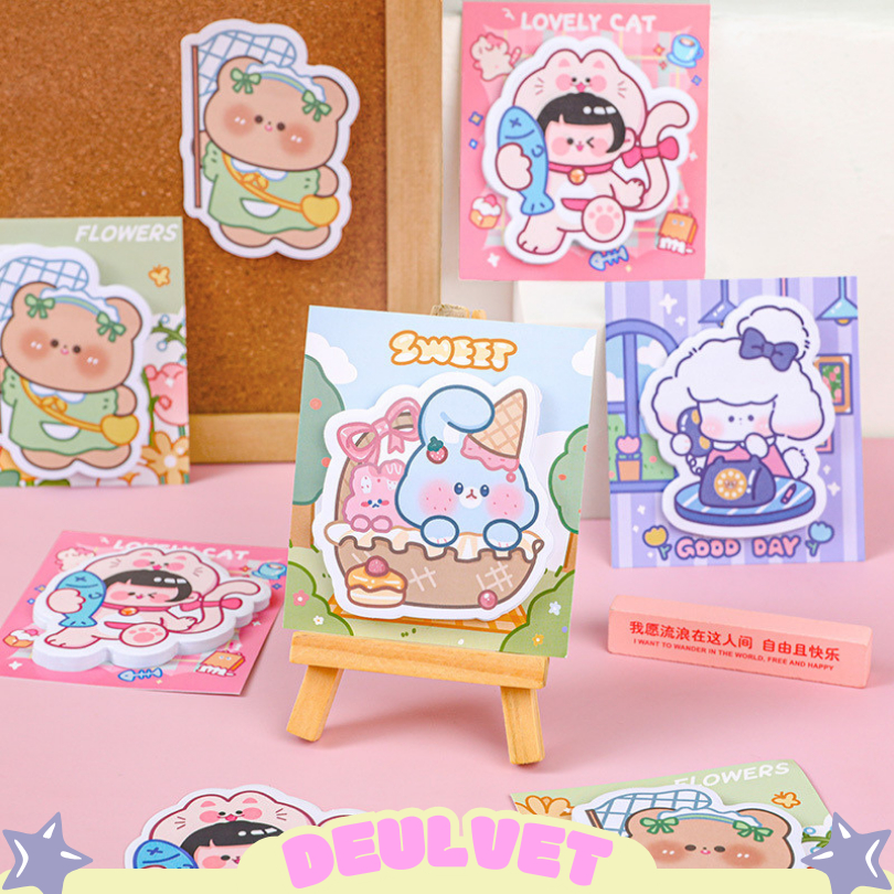 

Sticky Note Animasi Kartun Lucu Animal Cute 30 Lembar