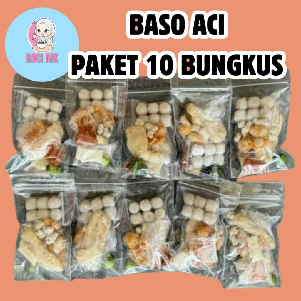 

[PAKET USAHA] PAKET 10 BUNGKUS BASO ACI INSTAN MK SNACK