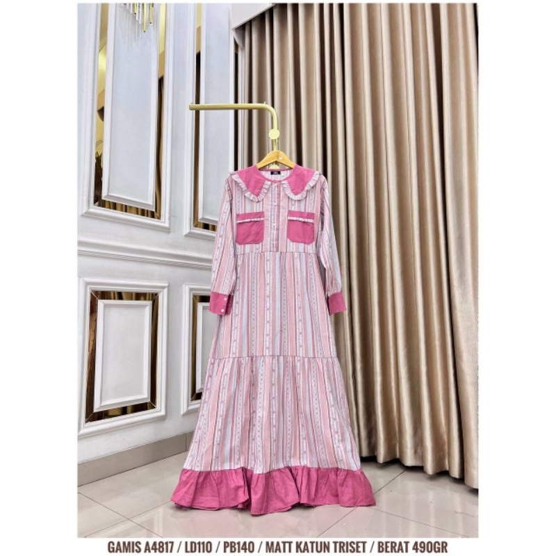 Gamis Dress Katun Triset