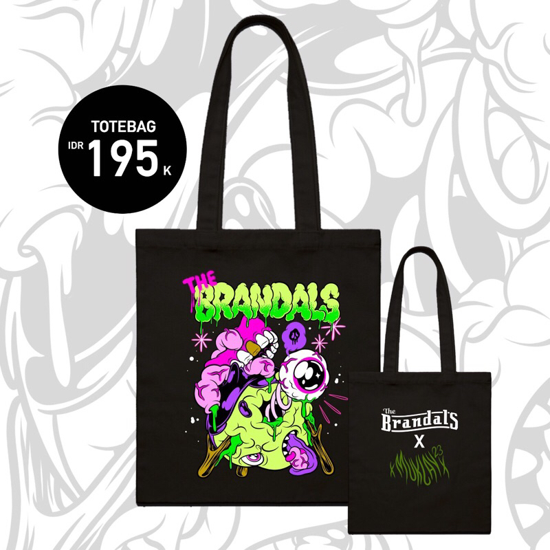 TOTEBAG BRANDALS X MUKLAY BLACK.