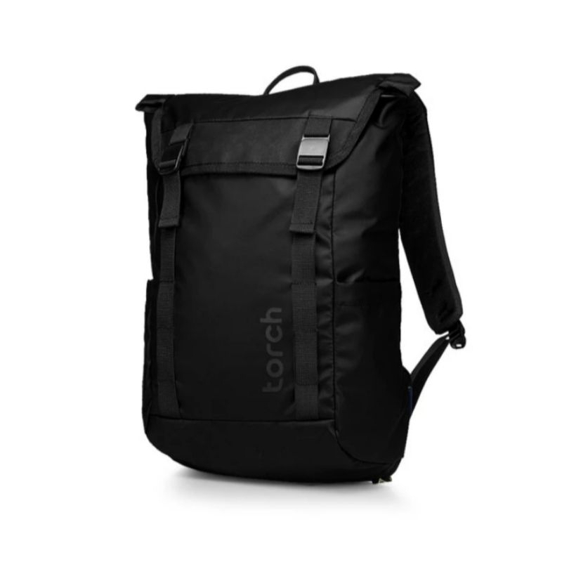 Torch Tas Ransel Punggung Pria Wanita - Backpack Rain Cover Ider - Hitam