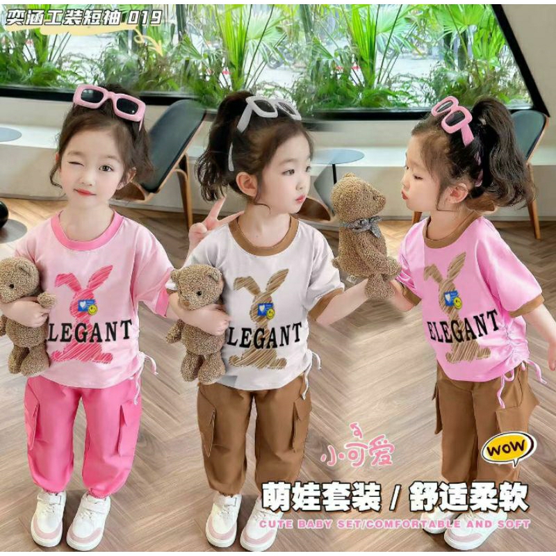 Setelan Cargo  Import Anak Perempuan