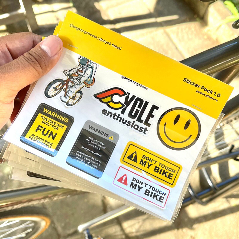 

Cycle Enthusiast Sticker Pack Stiker Sepeda Kece