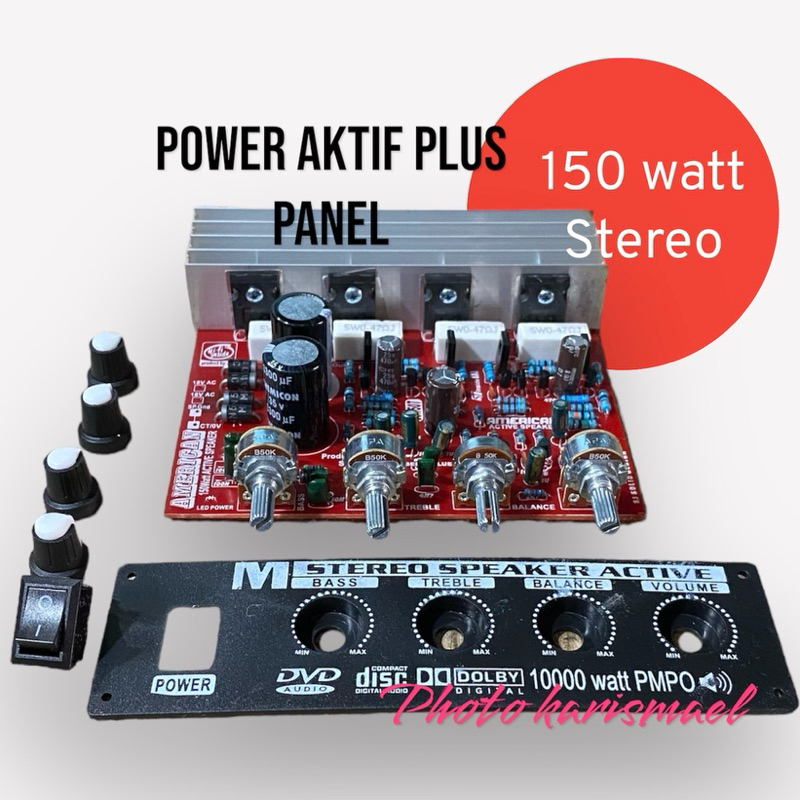 Power aktif untuk speaker aktif 150 watt stereo plus panel