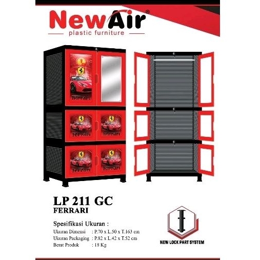 Lemari NewAir LP 211 GC FERRARY