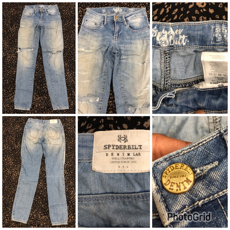 celana jeans cewek spyderbilt planet surf second preloved original murah