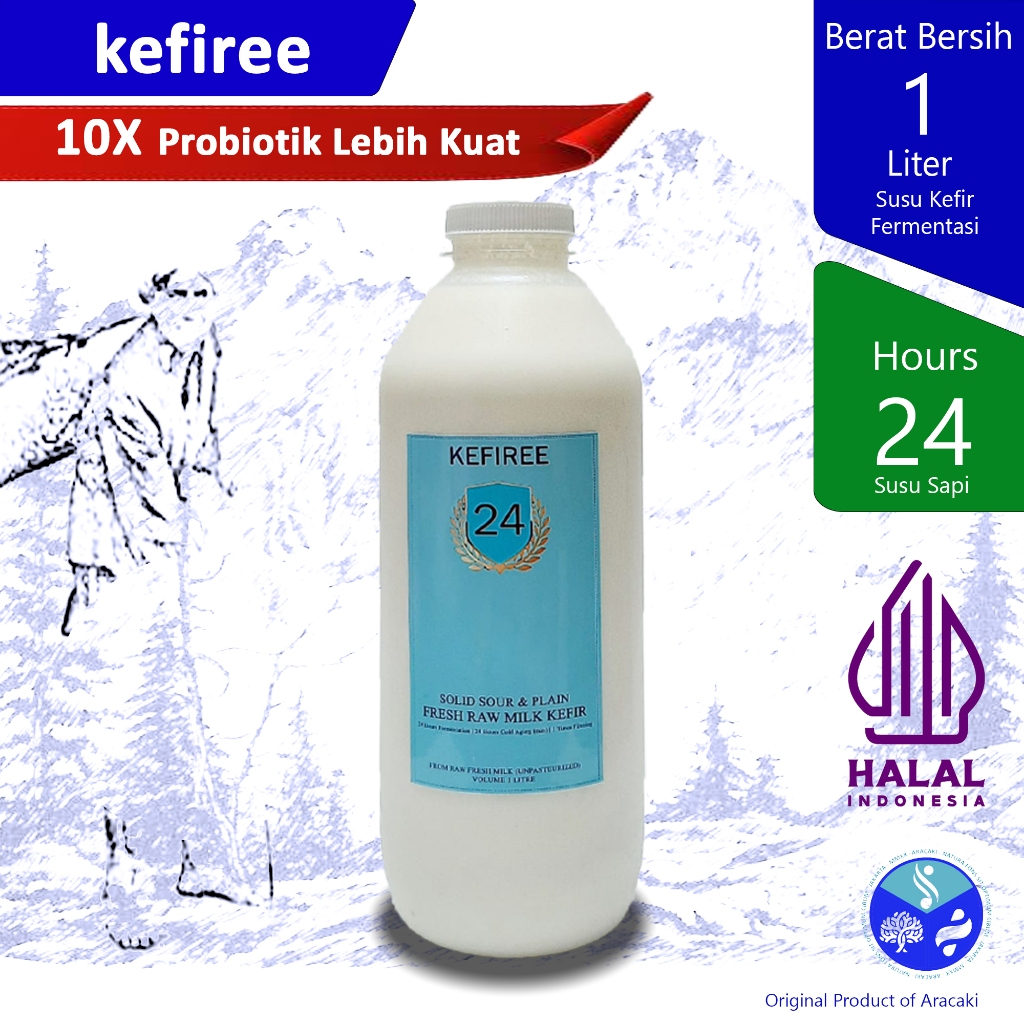 

KEFIR SUSU / MILK KEFIR (24 JAM-NON PASTEURIZED-1 LITER) - KEFIREE