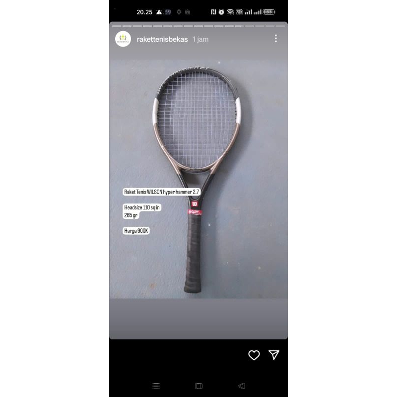 raket tenis wilson hyper hammer 2.7