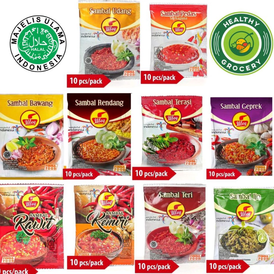 

Klaim promo Finna Sambal Uleg All Varian 1 Sachet Finna Sambel Geprek Udang Teri Rawit Kemiri Pedas Bawang Ijo Terasi