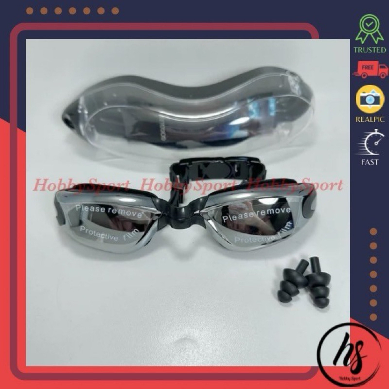 Kacamata Renang Cowfish Y-016E Anti Fog UV Dewasa Swim Goggle Berenang