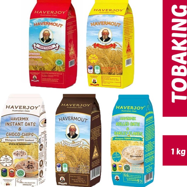

Dijamin puas Haverjoy Oatmeal 1kg Australian Oat Havermout Instan Rolled Quick