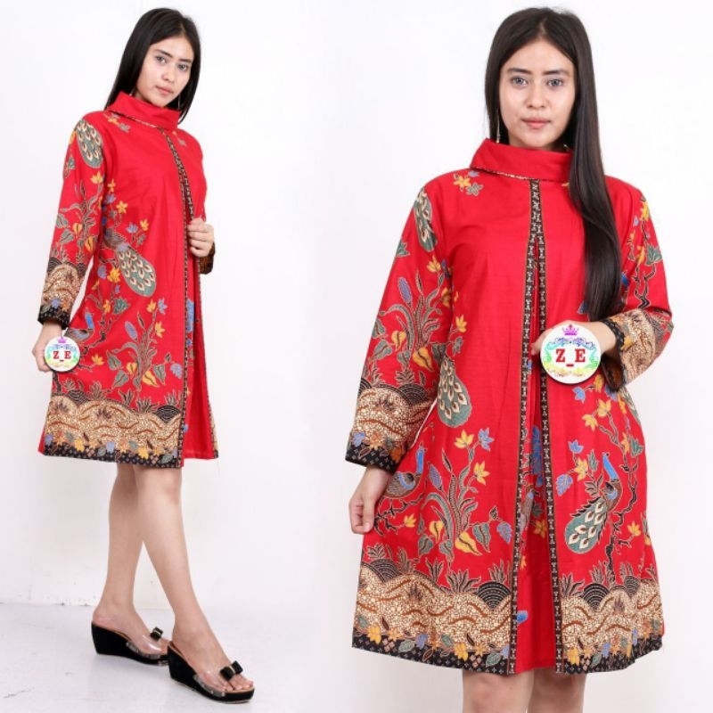 TUNIK GEMPI MERAK MATT KATUN PRIMISIMA UNGGUL JAYA - TUNIK BATIK - TUNIK KANTOR