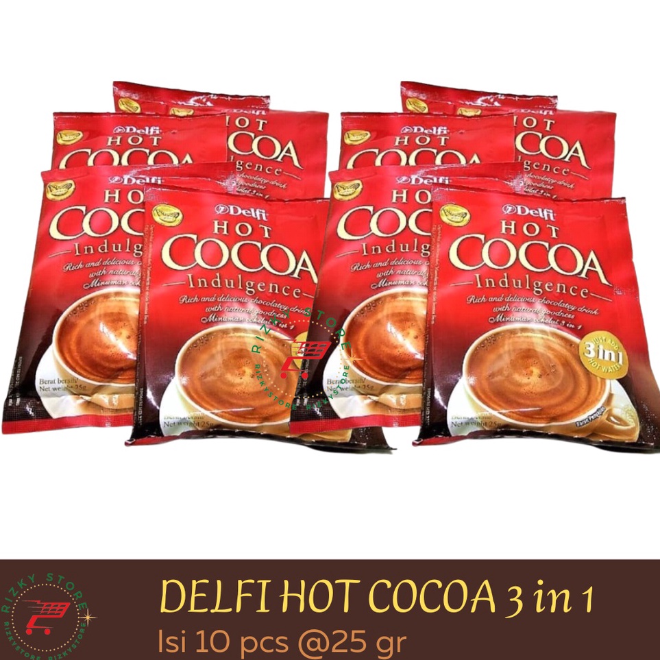 

Sikat Habis DELFI HOT COCOA MIX 3 IN 1 MINUMAN COKLAT kayak Cadbury 1 Renceng isi 1 sachet 25 gram