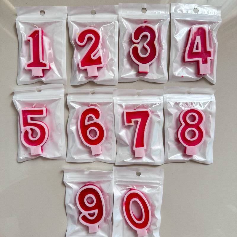LILIN ANGKA ULANG TAHUN / LILIN MERAH ULTAH / LILIN ULTAH / LILIN ANGKA ULANG TAHUN / LILIN ANGKA