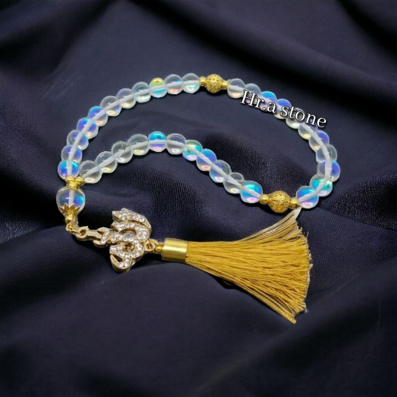 TASBIH BATU KALIMAYA INDIA+ LAFADZ ALLAH 8MM ORIGINAL