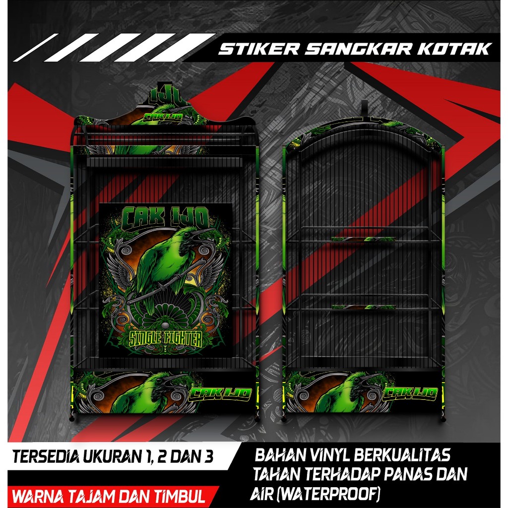 

Stiker Decal Sangkar Burung Kotak, Kosan, Koper, Desain Cucak Ijo, Stiker Murah, Anti Air, COD