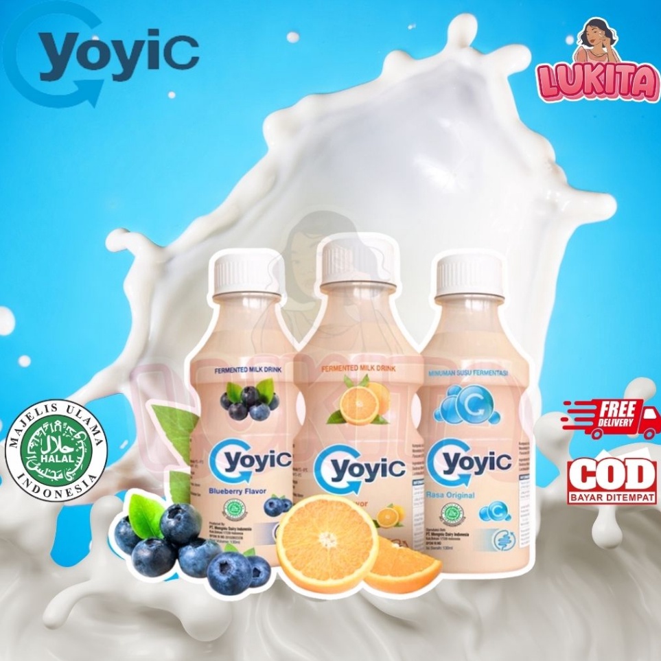 

Cuma disini 12 BOTOL YOYIC MINUMAN SUSU FERMENTASI PROMO 1 LUSIN Yogurt 13ml x 12 Botol