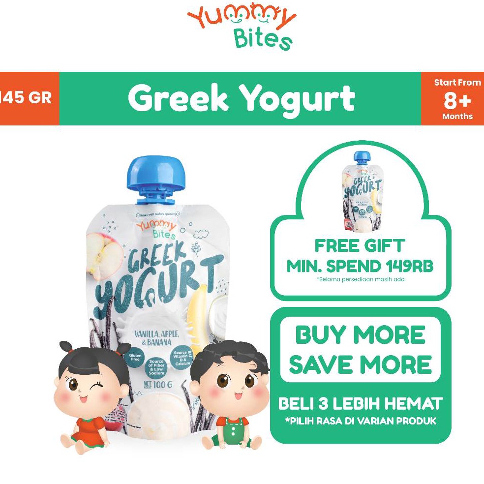 

Sale BELI 4 LEBIH HEMAT Yummy Bites Greek Yogurt 1 GR Snack Baby Cemilan bayi