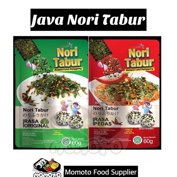 

Produk trendy Nori Tabur Rumput Laut Panggang Bon Onigiri 6 gram Original Pedas