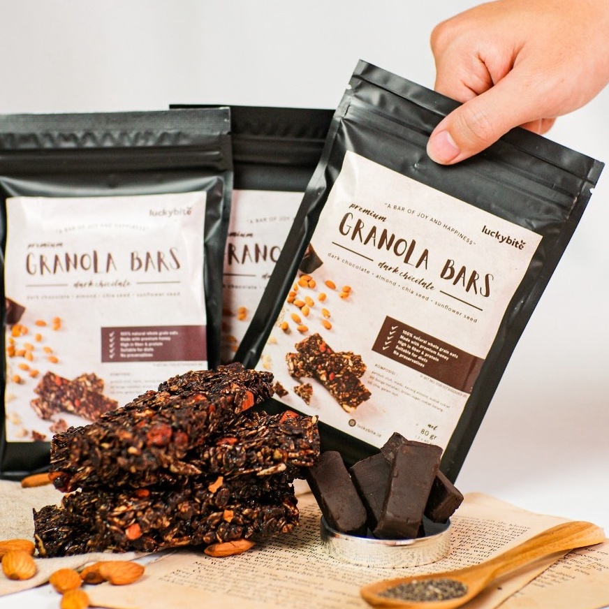 

Serbu sekarang Dark Choco Granola Bar 2 Bars Dark Chocolate Almond Chia Seed Sunflower Seed LUCKYBITE