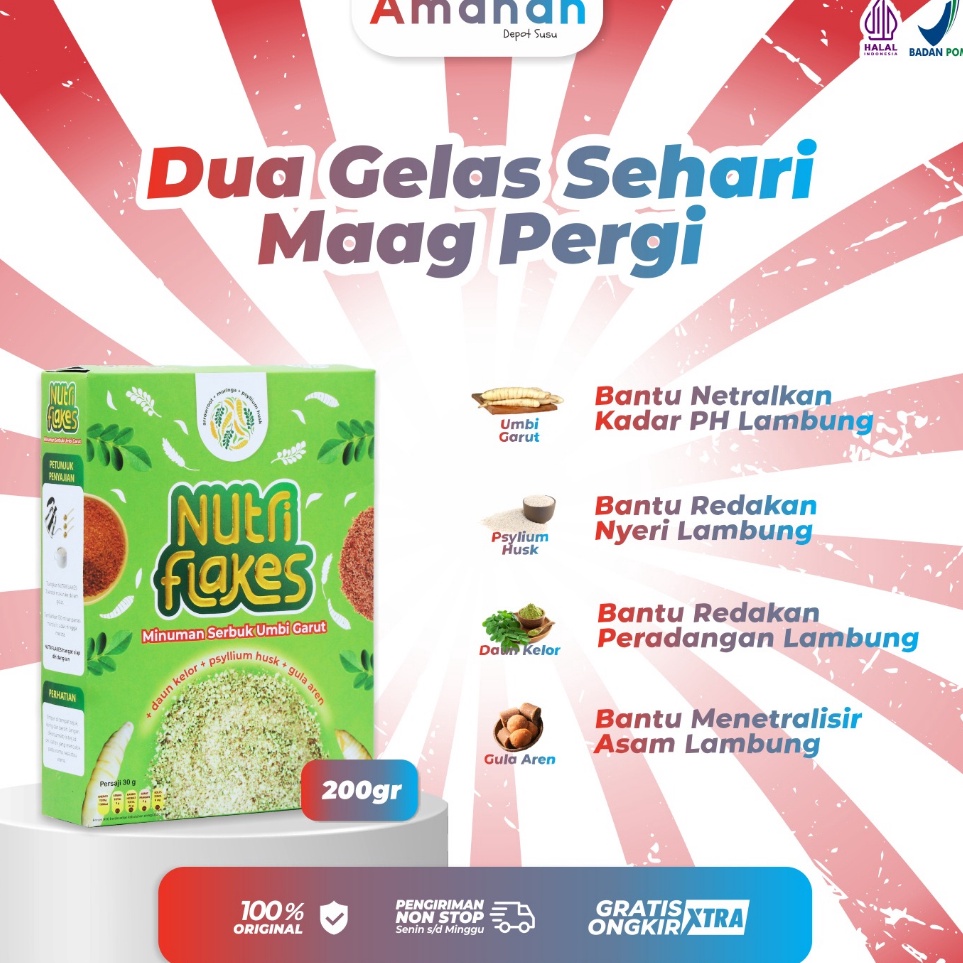 

Sale Nutriflakes Sereal 2 Gelas Sehari Maag Pergi
