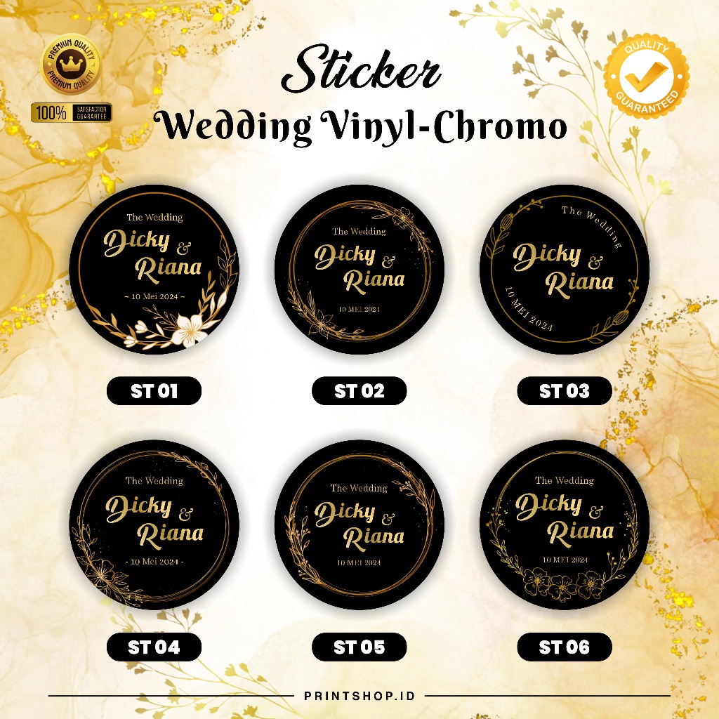 

SWB 260pcs Stiker Wedding Bulat Souvenir Pernikahan - Sticker Ucapan TerimaKasih Souvenir Pernikahan