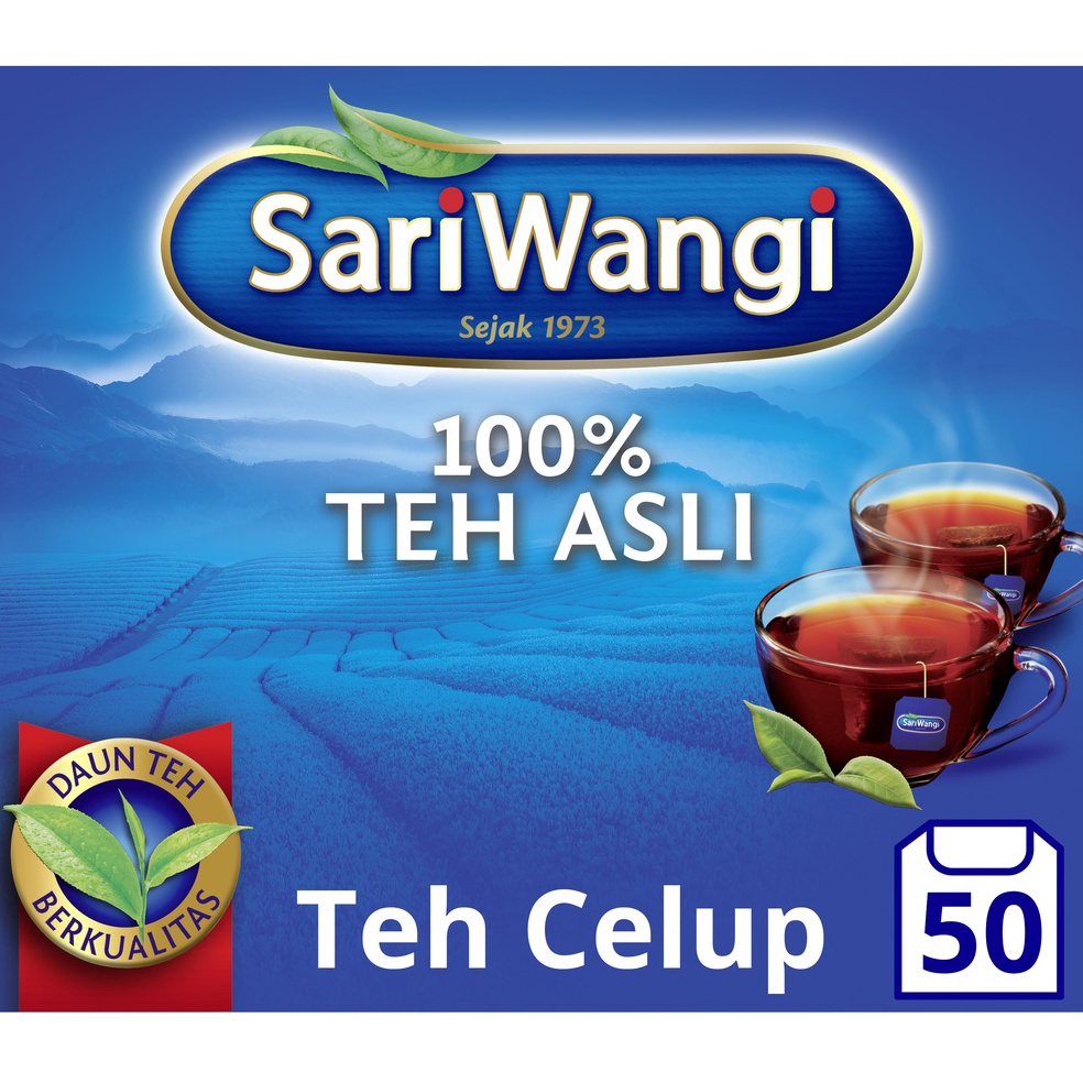 

Fresh Sariwangi 1 Teh Hitam Asli Teh Celup Membantu Jantung 185G isi 5