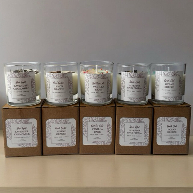 Lilin Aromaterapi FREE KOREK API - Souvenir Aromatherapy - Scented Candle - Lilin wangi - Palm Wax S