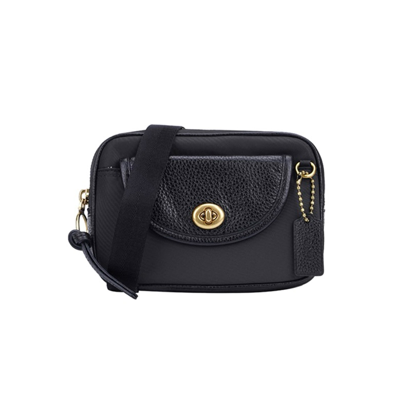 Coach belt bag 1074 black nylon