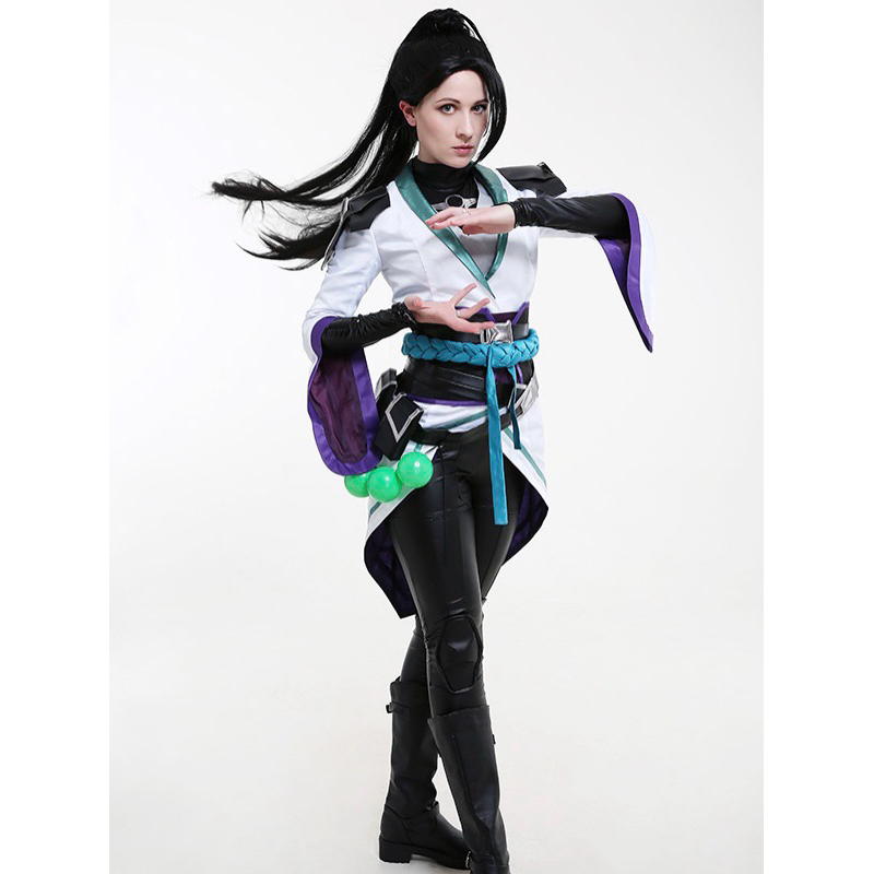 【Lolicos】Sage Valorant Cosplay Costume Fullset Wig Anime Game Halloween Uniform Kostum Sage Valorant