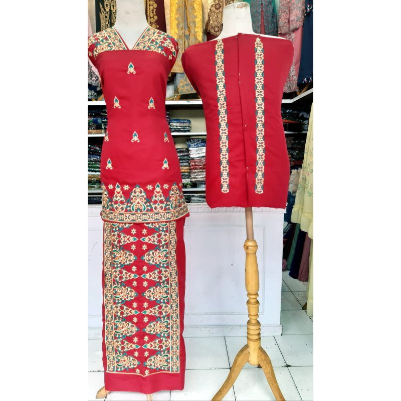 Bahan Cople Baju Kurung Bordir/Motif Bordir Songket Melayu
