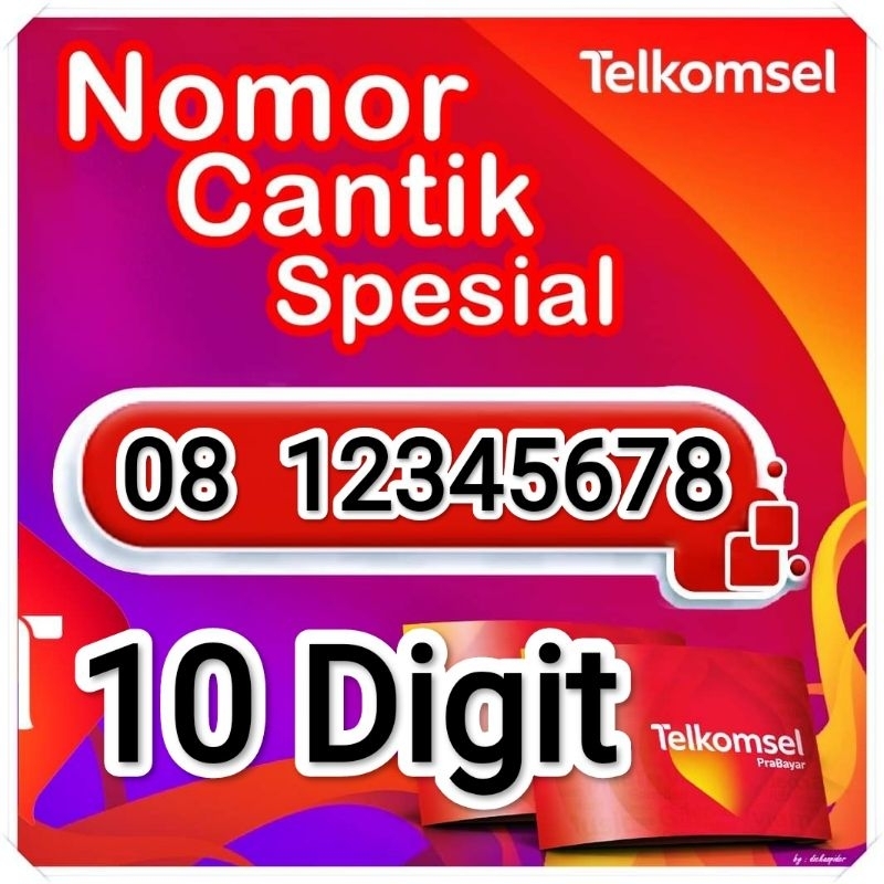 nomor cantik simpati telkomsel 10 digit prabayar FREE KUOTA 260 GB/ THN support 5G