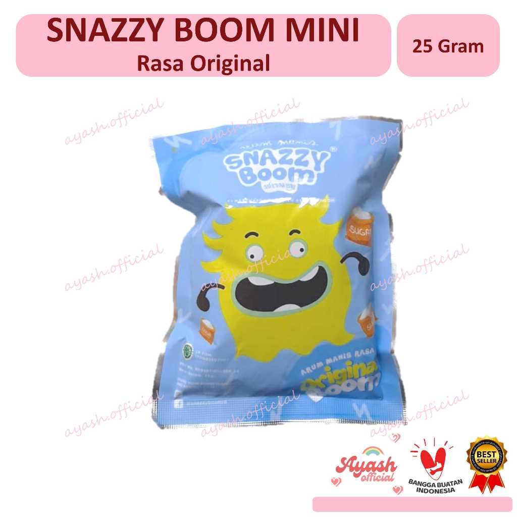 

Cemilan Snazzy Boom Minisize Arum Manis Rambut Nenek Arbanat 25gr Snazzyboom mini rasa Original AMANASNACK