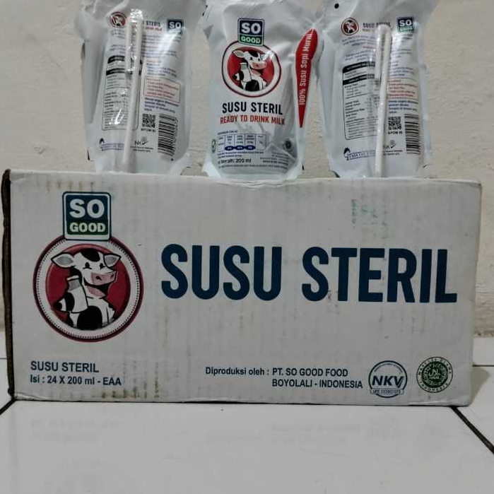 

so good susu steril 200ml/susu murah/susu enak/1 dus isi 24 pcs