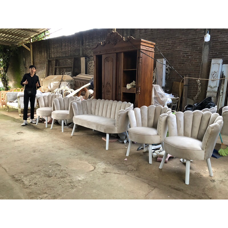 KURSI KERANG OSCAR/KURSI LESTI KERANG/KURSI KERANG LESTI/KURSI KERANG+KOTAK UANG