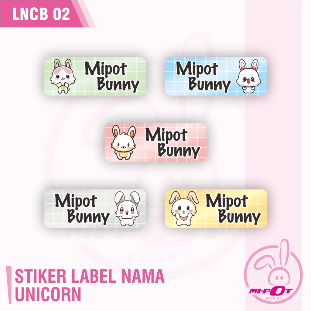 

STIKER LABEL NAMA - CUTE BUNNY 02