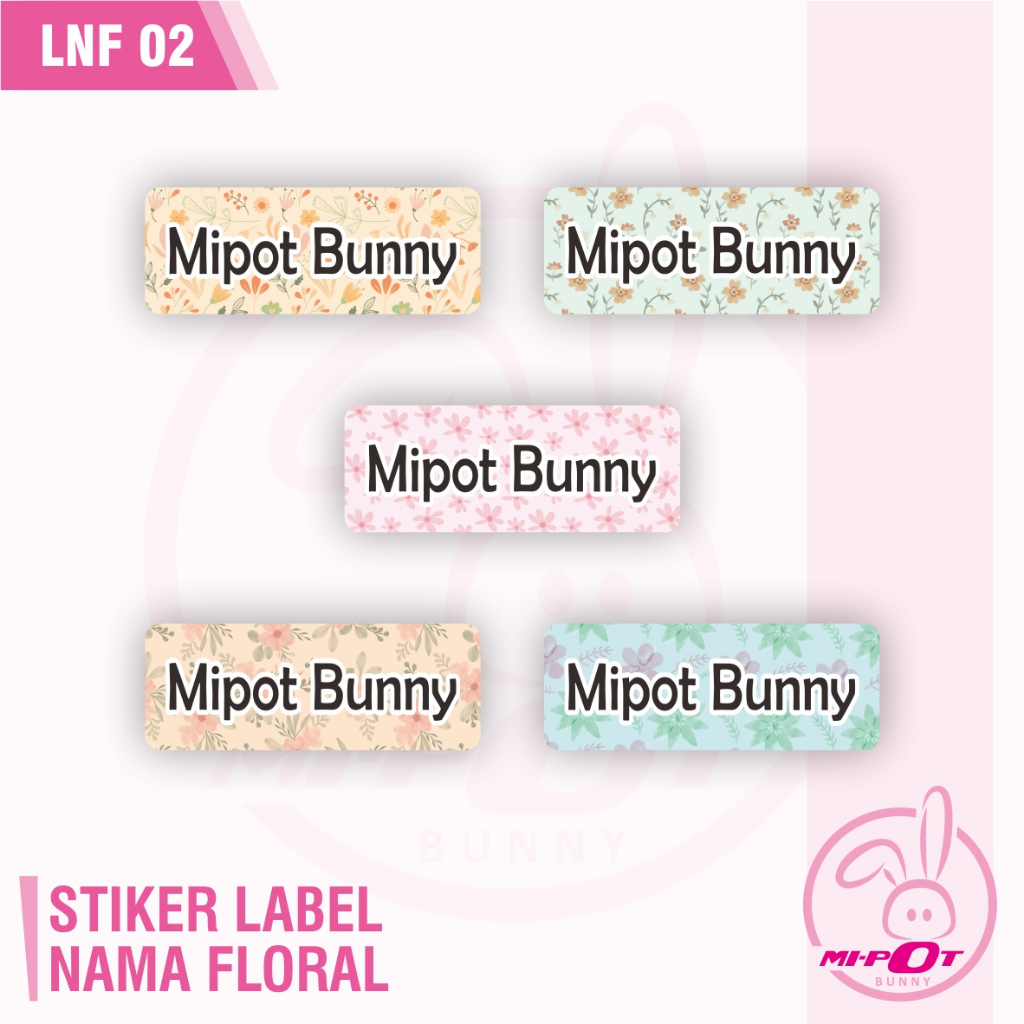 

STIKER LABEL NAMA - FLORAL 02