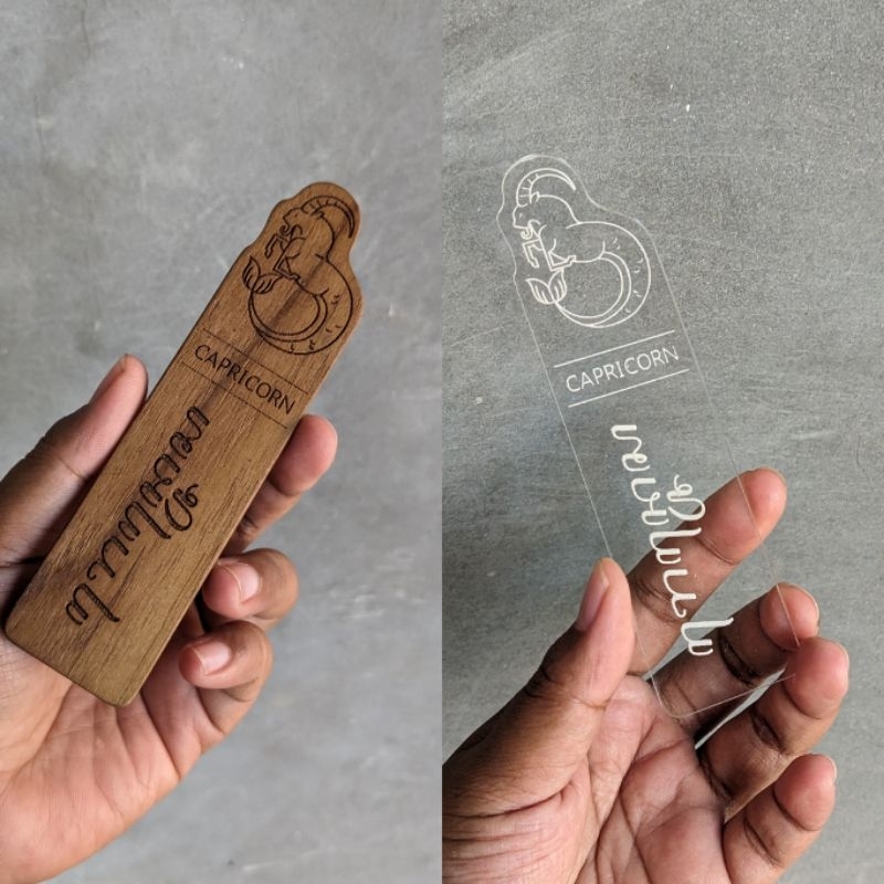 

Aesthetic Bookmark Kayu Jati / Bookmark Akrilik / Pembatas Buku